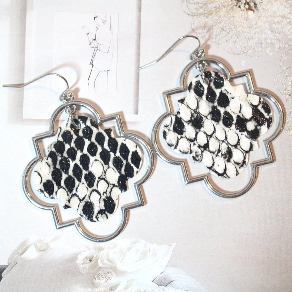 Statement Animal Print Abstract Organic Earrings